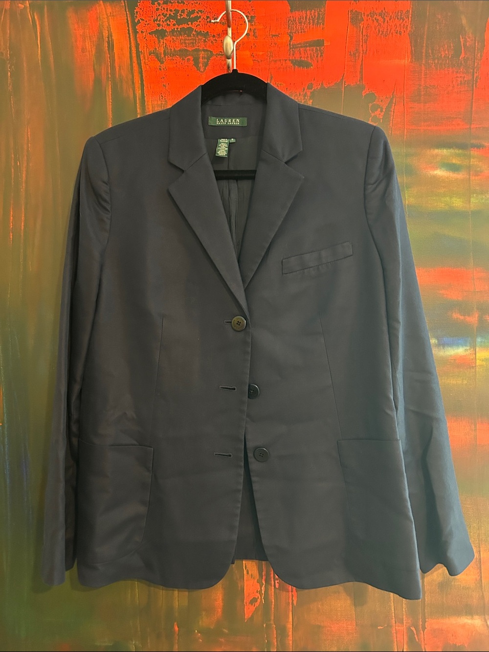 Lauren Ralph Lauren Navy Single-Breasted Blazer